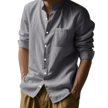 [BUY 1 GET 1 FREE] Santorini Premium Men’s Linen Shirts + FREE Exclusive Watch Gift